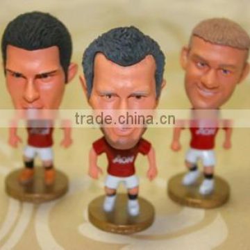 Non-phthalate plastic pvc OEM custom action figure,pvc football action figure