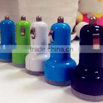 Factory price colorful dual usb car charger universal nipple electric car charger