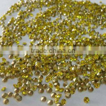 KJL-PB022 wholesale lemon color point back loose rhinestone for dress decoration