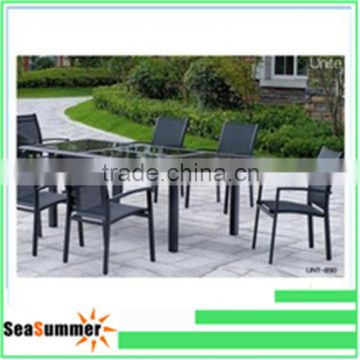 Dining table and chair alibaba--7pcs outdoor dining table and chair aluminum