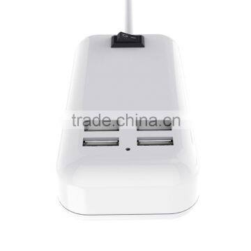 Multiple USB 4 Ports 3A Charger Quick USB Desktop Charger With Button Swift for IPhone IPad SamsungGalaxy Pad photo-2