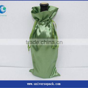 For Packing Wine Bag Satin Green Drawstring Wholesale Customized Export Bags