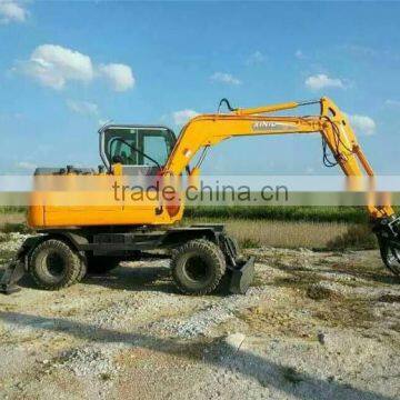 Chinese best sale mini 0.3 bucket small wheel excavator digger for sale