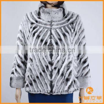 Hot sell wholesale price rex rabbit fur jacket KZ150075