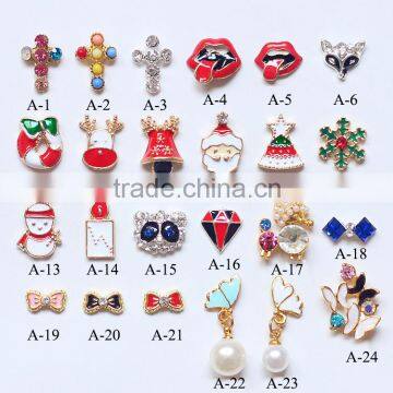 2016 Hot sale Modern design China supply nail art Jewelry, 3d christmas nail art designs