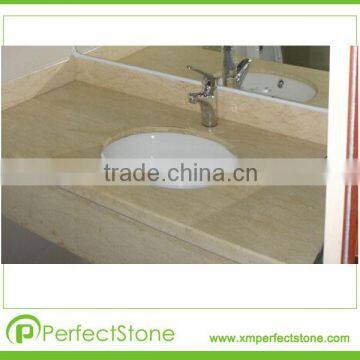 Yellow beige Marble vanity top for toilet