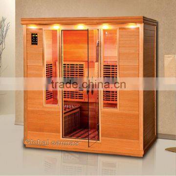 far infrared sauna room with infrared pannel