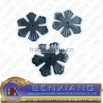 decorative wrought iron component stamped leaf and flower