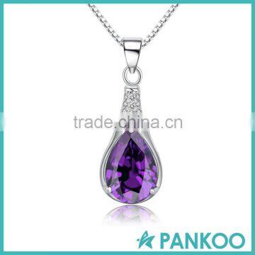 Newest Products nature crystal 925 pure silver necklace