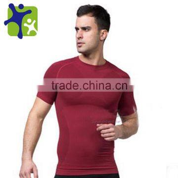Mens Body Shaper Quick Dry Short Sleeve 391 BU Fixgear Shirt Navy Blue Tights Men T-shirt Men Running