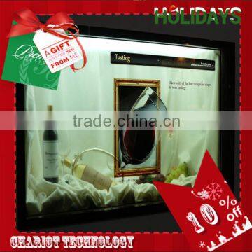 ChariotTech Christmas promotion transparent lcd video showcase for different application in China with lowest price(HOT SALES)