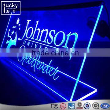 Custom Led Edge Lit Sign with laser engraver, LED Acrylic Signs