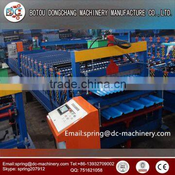 High Speed Hydraulic Motor Drive Color Steel Trapezoid Roof Roll Forming Machine photo-3