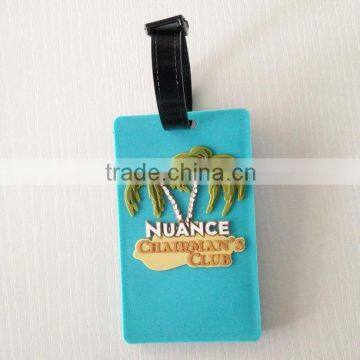 Coconut Tree Customized Soft PVC Luggage Tag Wholesale