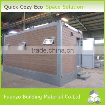 Leak Proof Design Plastic Timber Cladding 20ft Container Toilet