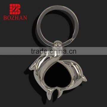 Dolphin Metal Keychain Zinc Alloy Keychain Black Face Keyring