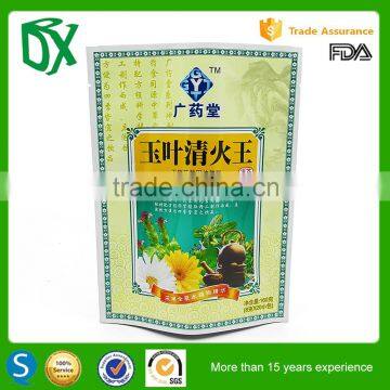 China Factory Wholesale Aluminum Foil Resealable Plastic Herbal Tea Packaging Bag