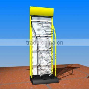 custom pegboard steering wheel display floor stand