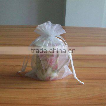 organza garment cover bag/organza pouch with ribbon/men cosmetic pouches