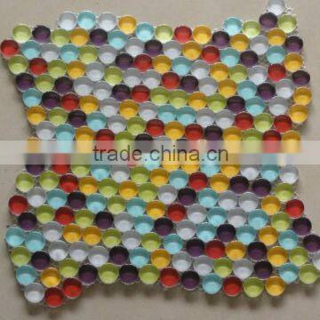 colorful crystal glass Mosaic tile of bathroom (PMGA054)