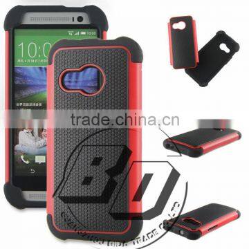 New Arrival Popular Football Profile Back Cover PC + Silicone+TPU Combo case For HTC M8 mini lowest price