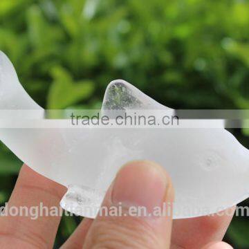 Wholesale Cute Crystal Dolphin as Decotive/rock Pure Crystal Dolphin for Wholesale