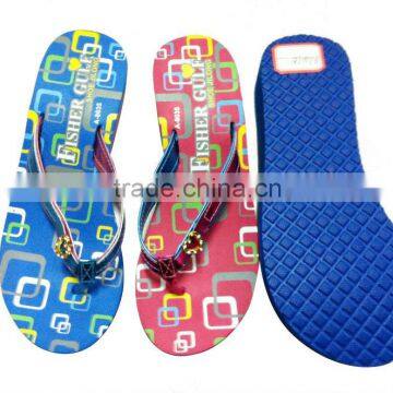 2015 Colorful high heel EVA Women slippers,with printed eva sole