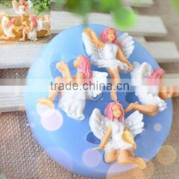 4 Fairy Angel Silicone Cake Decoration Fondant Chocolate Mould