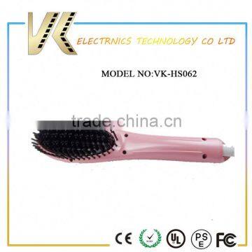 white and pink magic straightening iron brush hair straightener comb
