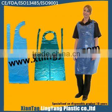 2015 Top Selling PE Plastic Disposable Aprons Accept Custom Order Disposable Bibs For Adult