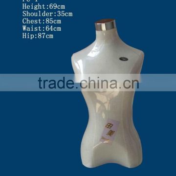 female bust dress form mannequin with metal cap