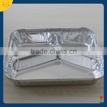 3 compartment aluminum foil tray