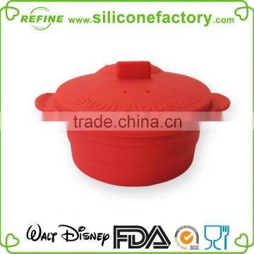 Disney audited factory for portable silicone collapsible bowl with cover lid