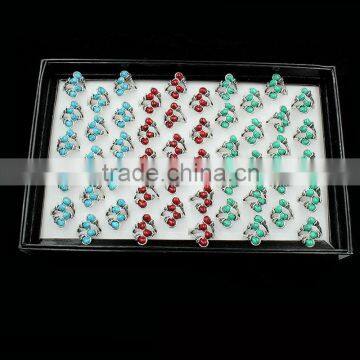 Fashionable Style Costume Jewellery Two Stone Ring Designs photo-3