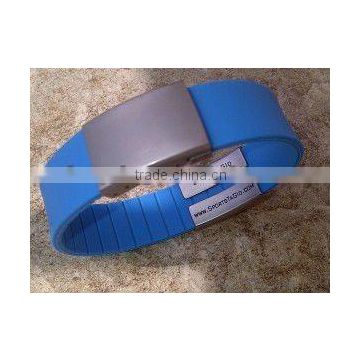 customed logo fashion silicone id bracelets