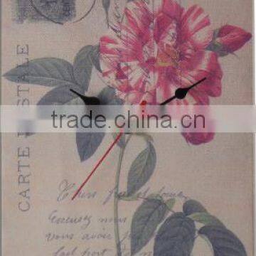 Hot Sale Oil Painting Rectangular Branch Wall Clock for Gift
