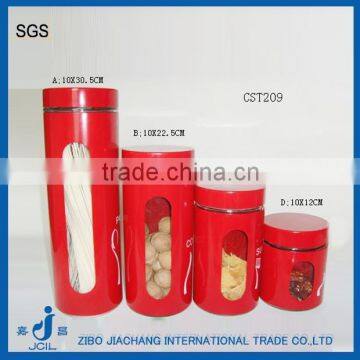 red large glass jam jars with screw lid