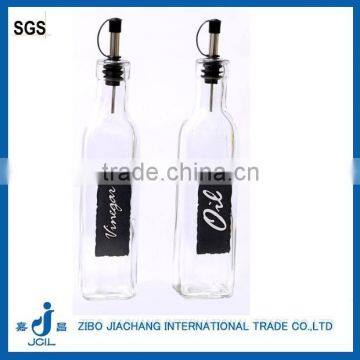 125ml,250ml, 500ml oil glass bottle with blackboard decal