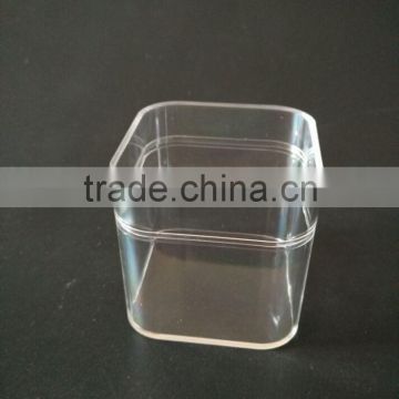 clear rectangular palstic packaging box with clear lid