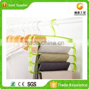 High quality plastic hanger display style for pants scarf trouser hangers