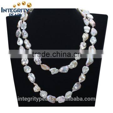 13mm A grade multi colors irregular shape reborn natural keshi pearl necklace