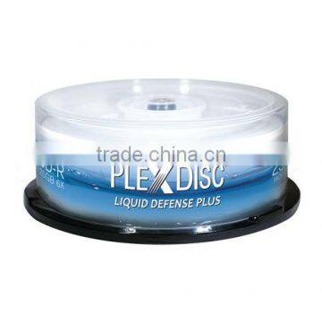 PlexDisc 6x 25GB Liquid Defense Plus Glossy White Inkjet Hub Printable BD-R 25 Packs Disc