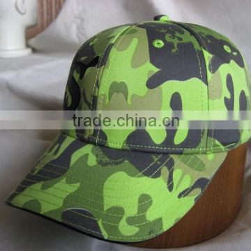 6 panel camo camp caps, training caps, washed caps