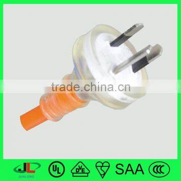 VDE H05VV-F power cable with 3 flat pin SAA plug, Australia 7.5A 250V electrical plug