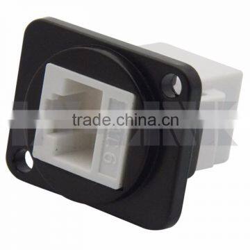 D Type Keystone RJ45 CAT6 Female To Female Connector