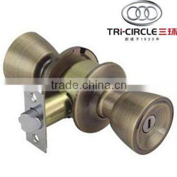 Tri-Circle Cylindrical Knob Bathroom Lock For Privacy