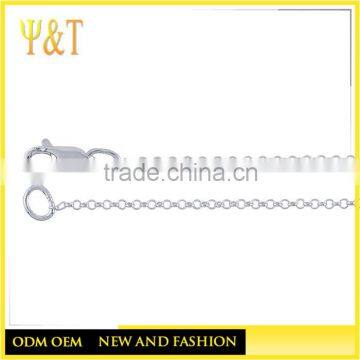Cheap wholesale 316L smallsilver gold stainless steel neck rolo chains for jewelry making (SC-003)