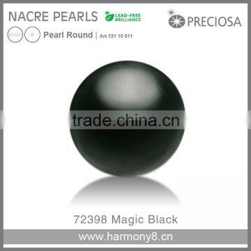 PRECIOSA Crystal Nacre Pearls Round shape in Magic Black