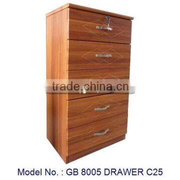 Wooden Drawer Furniture Cabinet In MDF With 5 Drawers, drawer cabinet, drawer chest malaysia, drawer storage box, for clothing