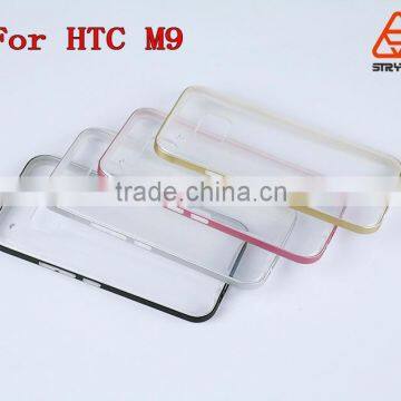 2015 Cell Phone Accessory for HTC One M9 TPU + Aluminum Metal Bumper/frame Case photo-5